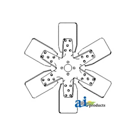 A & I Products Fan, 6 Blade 0.1" x18" x2" A-3637938M1